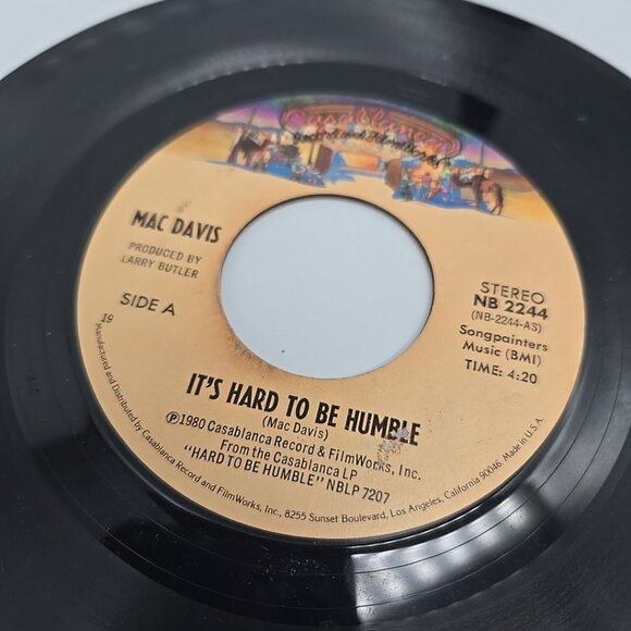 Hard To Be Humble / Greatest Gift of All by Mack Davis 45 RPM Country - Picture 2 of 4